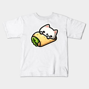 a cat in a burrito Kids T-Shirt